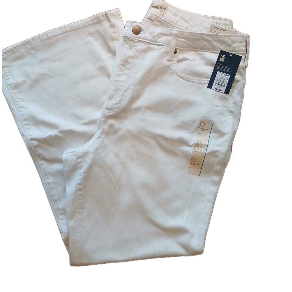 UT Whitewash High Rise Flare Jeans Size 17short XXL NEW WITH TAGS #275C